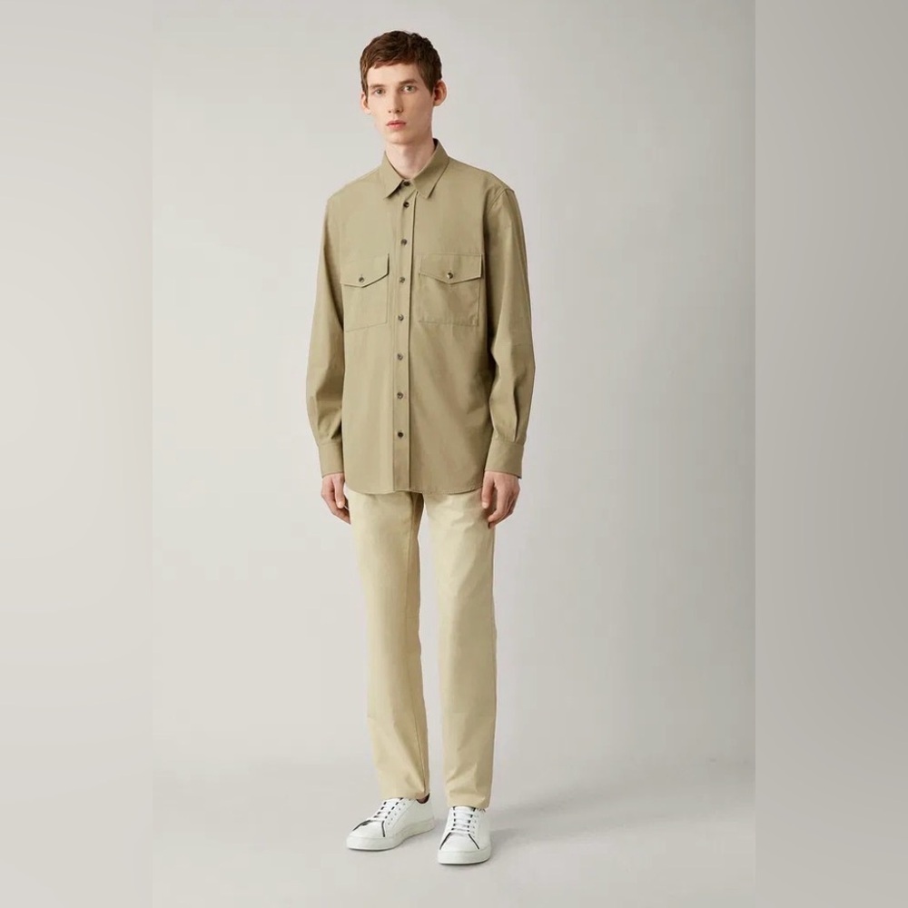 JOSEPH Quiet Luxury 100% Cotton Twill Utility Shirt Size Medium NWT